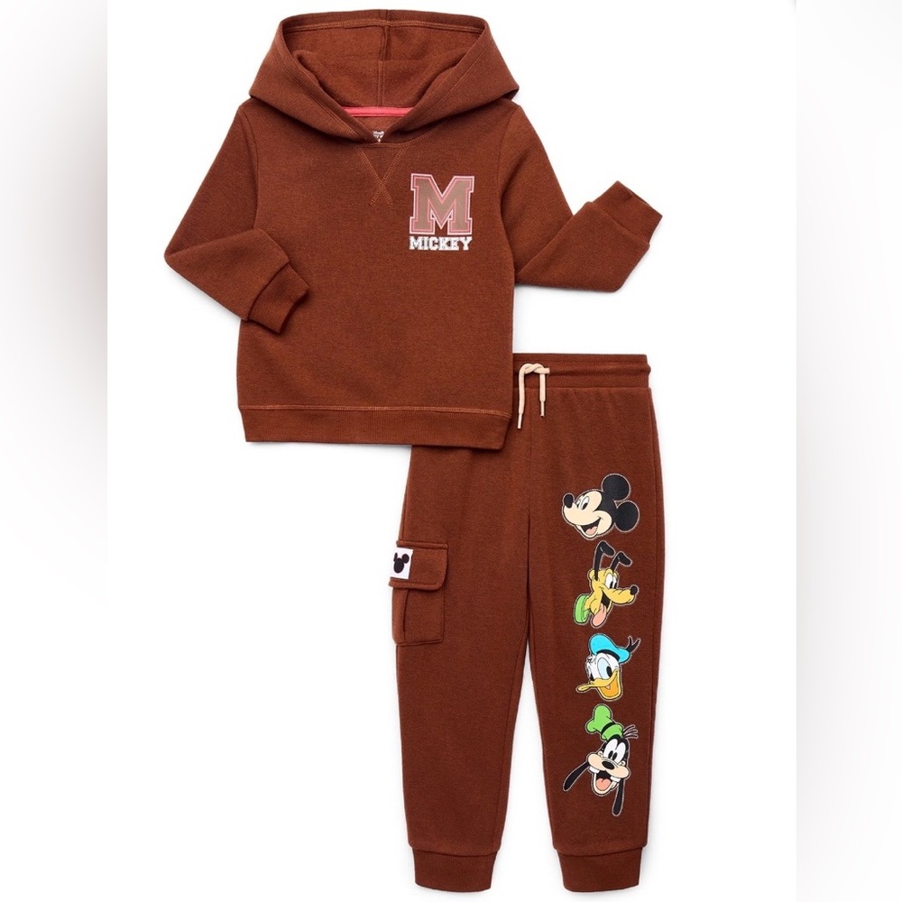 BRAND NEW Mickey & Friends Toddler Boys Graphic Hoodie & Jogger Pants Set 12Mos